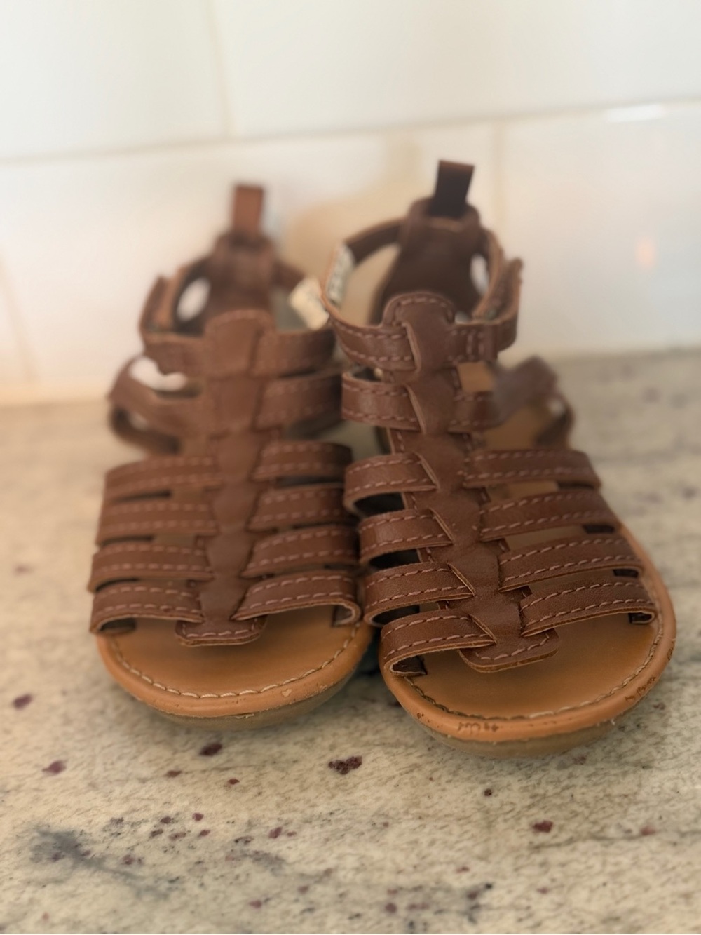 Carter's Brown Woven Fisherman Sandals for Kids